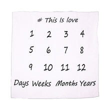 Load image into Gallery viewer, Baby Milestone Blanket Newborns growth memorial Stuff Cartoon Print Photography Monthly Background Cloth Babies gifts souvenirs