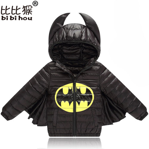 Baby Boys Girls Jacket Autumn Winter Warm Down Coat Jacket Batman Outerwear Christmas Children Kids Clothes Halloween Clothing
