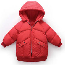 Load image into Gallery viewer, Baby Boys Girls Jacket Autumn Winter Warm Down Coat Jacket Batman Outerwear Christmas Children Kids Clothes Halloween Clothing