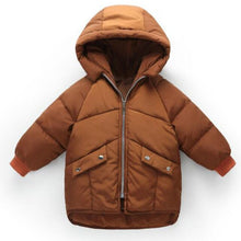 Load image into Gallery viewer, Baby Boys Girls Jacket Autumn Winter Warm Down Coat Jacket Batman Outerwear Christmas Children Kids Clothes Halloween Clothing