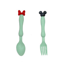 Load image into Gallery viewer, Baby Kids Natural Bamboo Fiber Bowls Cute Cartoon Animal Dishes Baby Feeding Tableware Children Infant Toddler Portable Plates